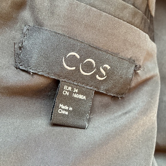 European Brand COS Black Completely Convertible Hooded Long Puffer Coat - Picture 10 of 12